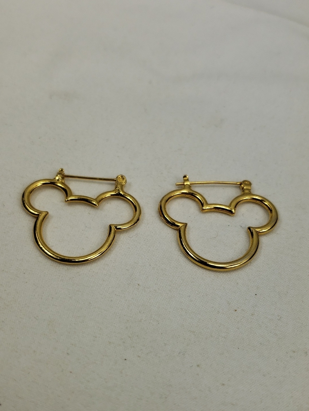 Disney Mickey Gold Tone Pierced Earrings